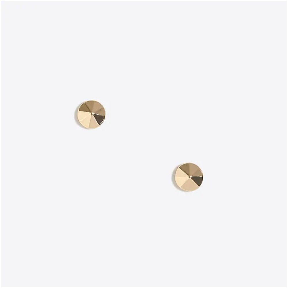 J.Crew Golden Faceted Pyramid Stud earrings NWT 22.50